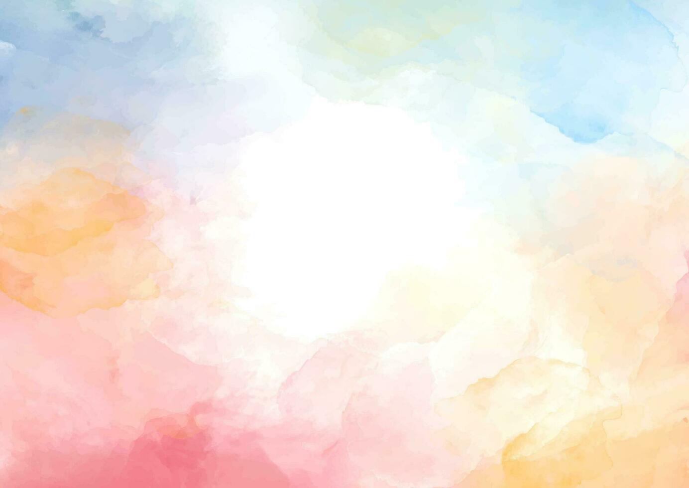 pastel coloured hand painted watercolour background vector
