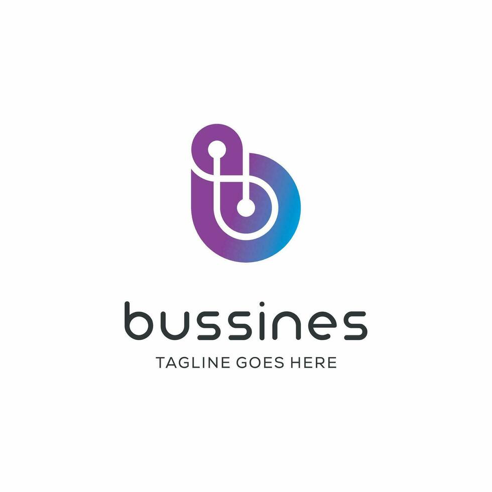 Letter b icon with infinity concept and editable. Perfect for logos, statistics and infographics. vector