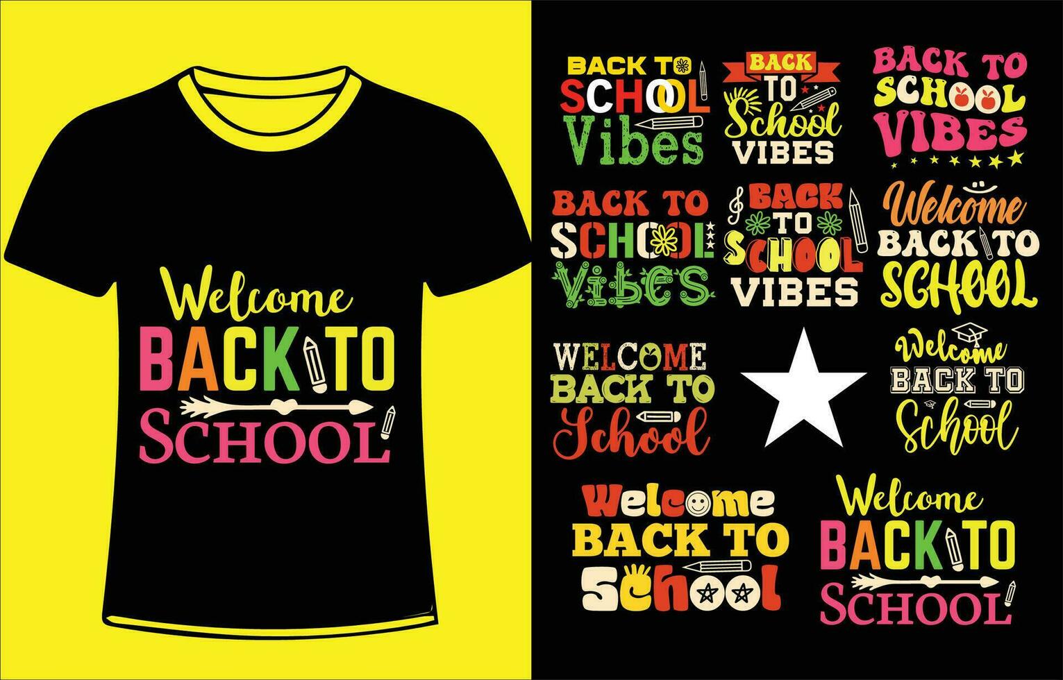 Back to school quote new typography design vector