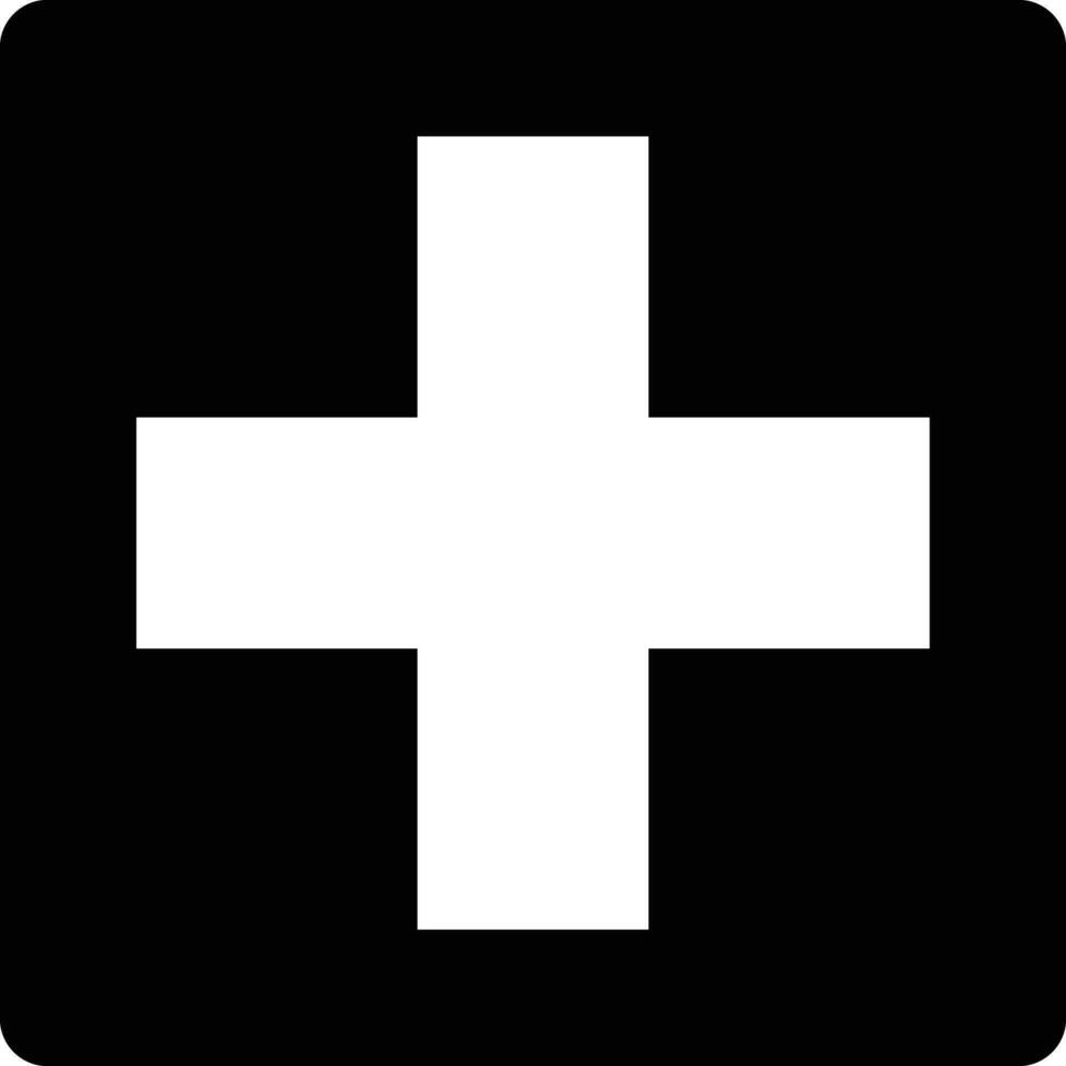 Medical hospital icon vector . Square hospital icon