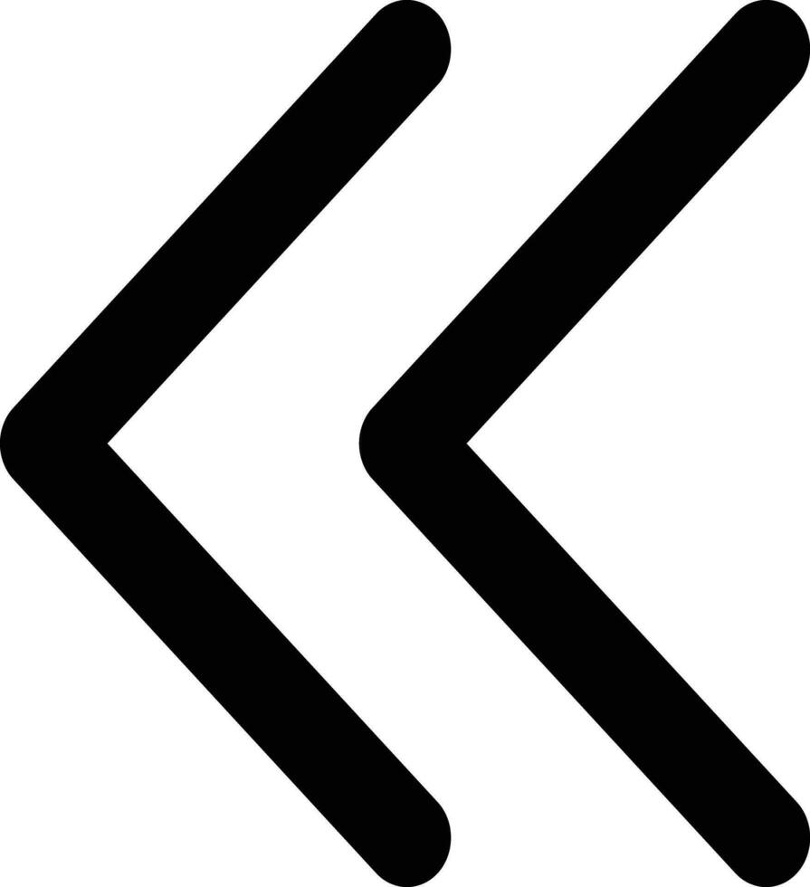 chevron left arrow icon vector isolated on white background