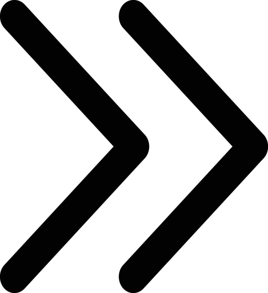 chevron right arrow icon vector isolated on white background