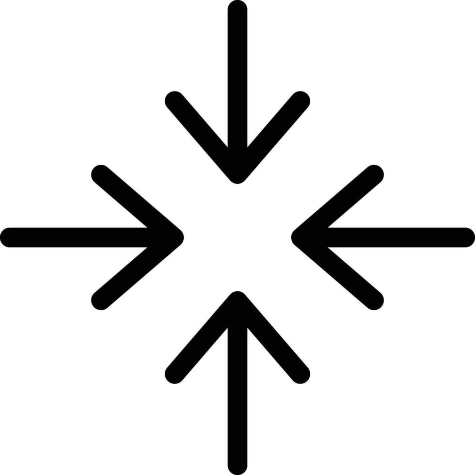 minimize icon vector . shrink icon . resize sign