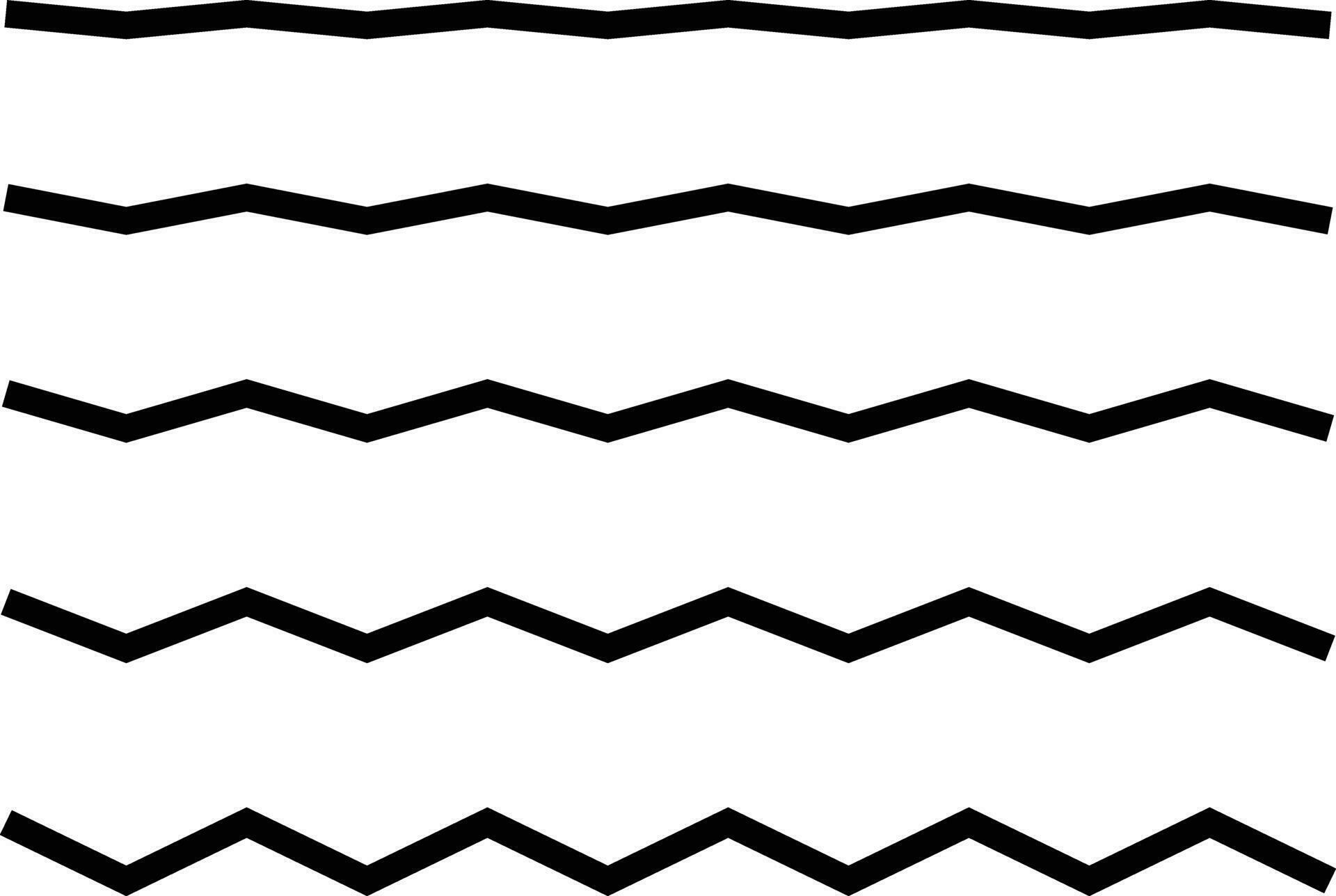  Collection of wavy zigzag lines . zigzag line icon set vector 26706098 ...