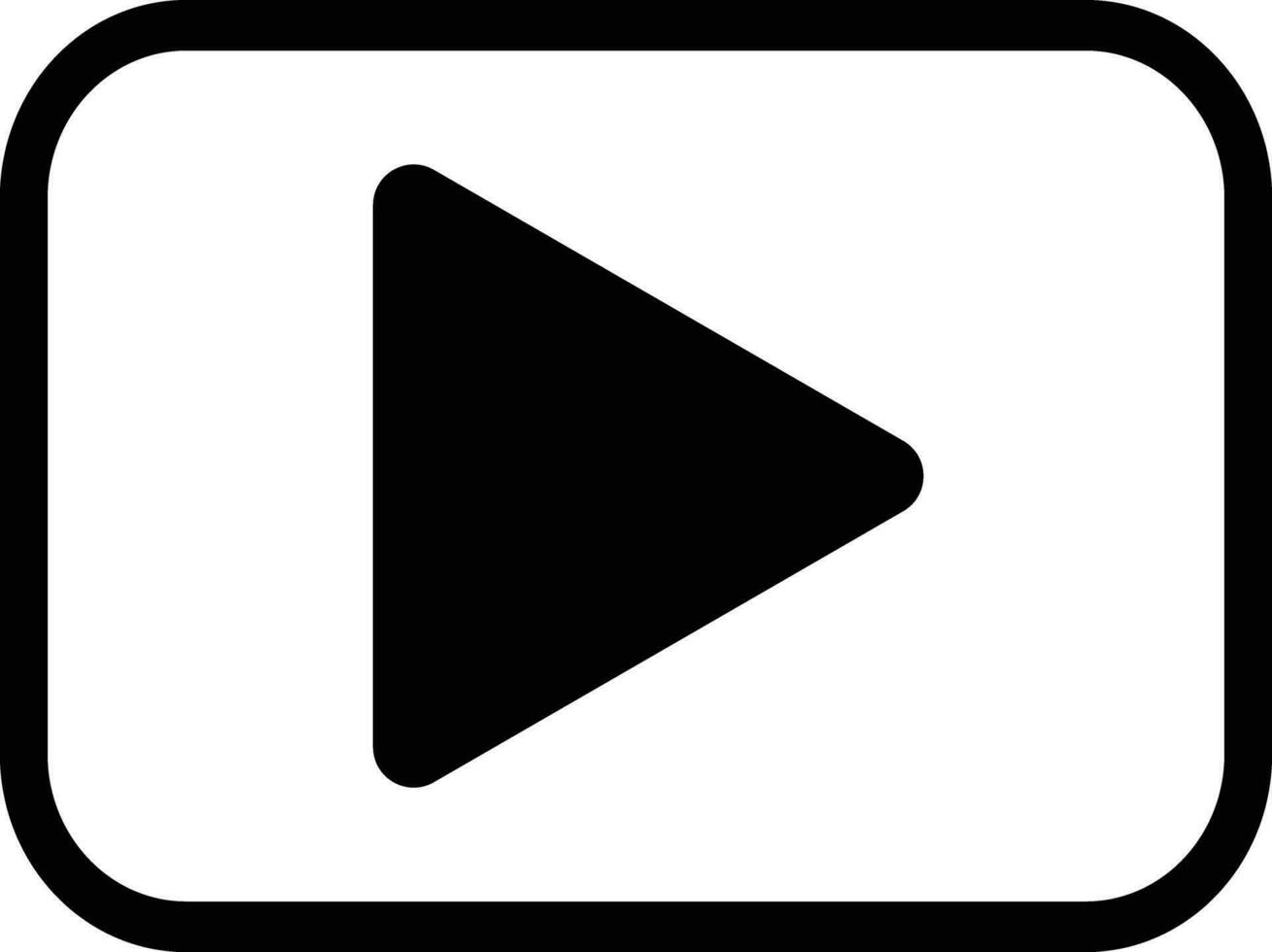 Video play button icon vector . Play button icon symbol