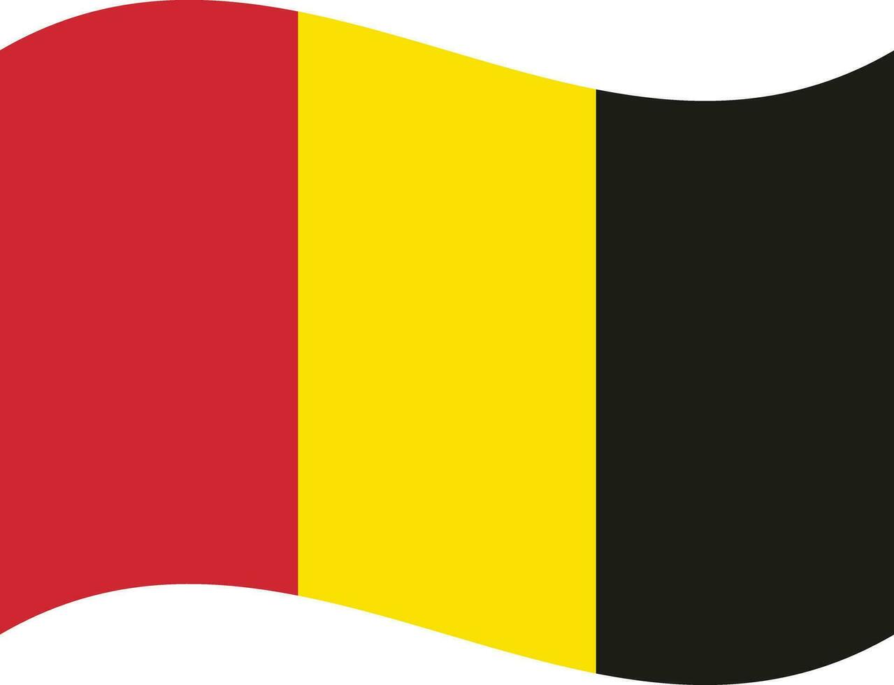 Wavy Belgium flag vector isolated on white background