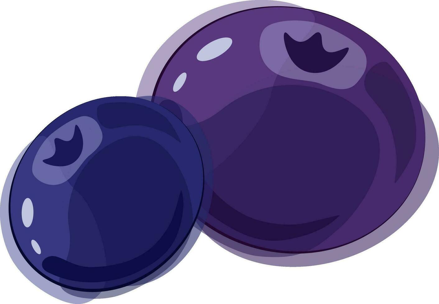 azul y púrpura dulce arándanos sin antecedentes en acuarela estilo. vector. vector