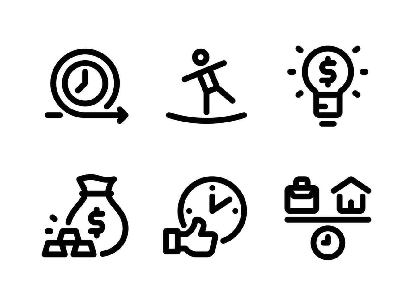 Simple Set of Success Vector Line Icons