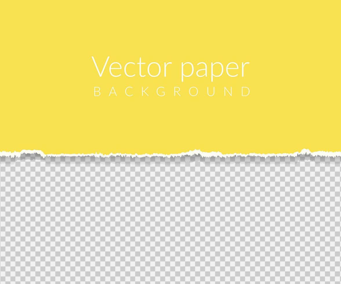 Vector background with torn paper in yellow color.