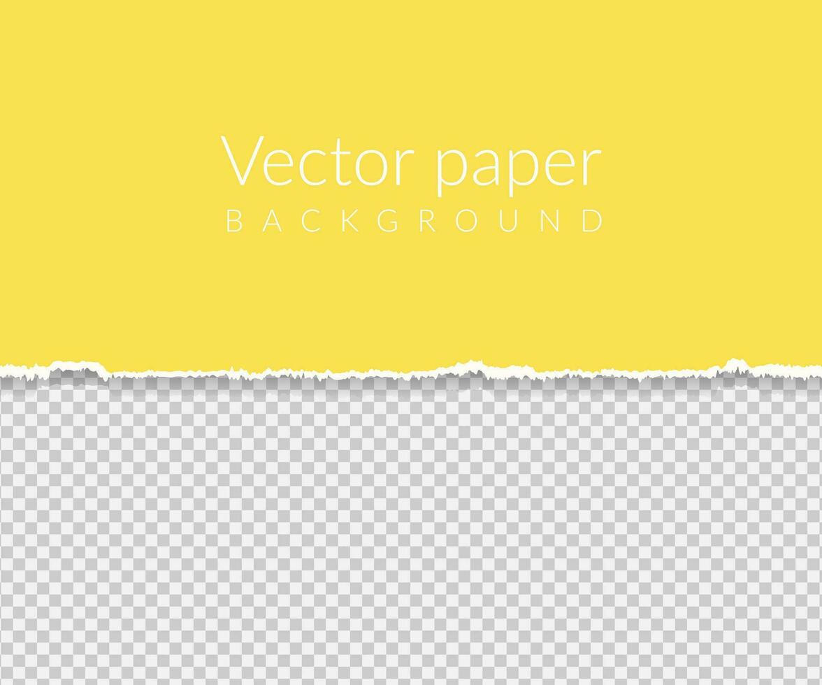 Vector background with torn paper in yellow color.