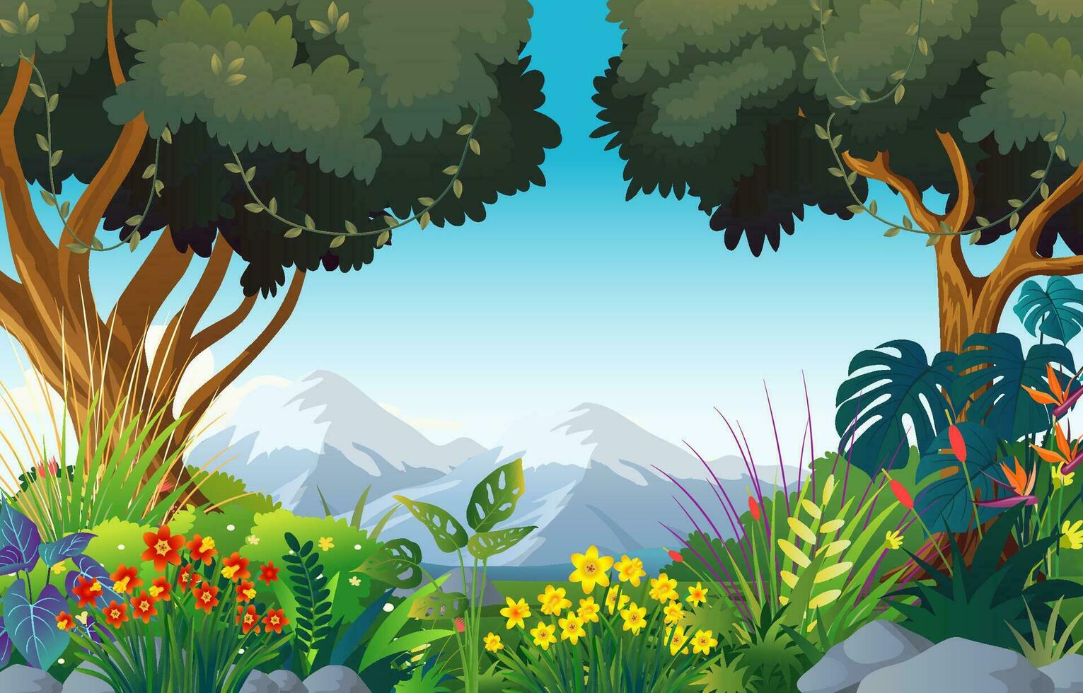 illustration of beautiful landscape background vector