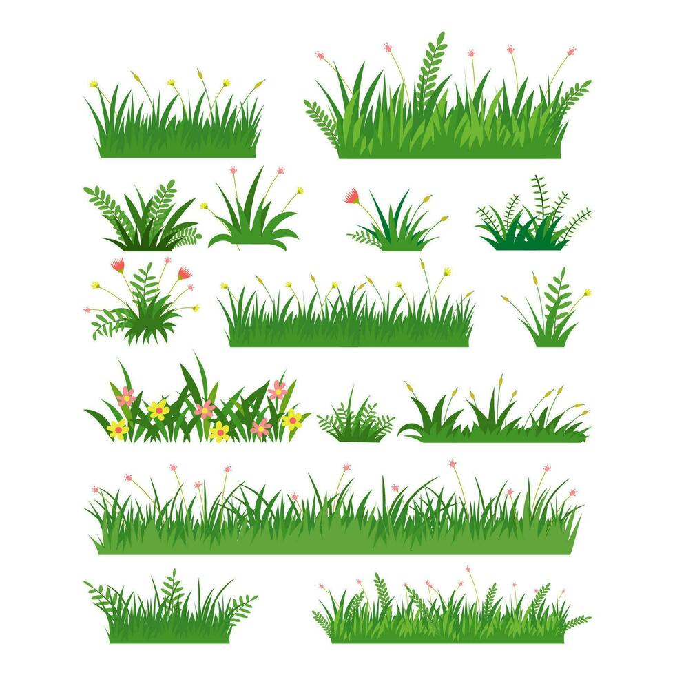 beautiful hand draw grass vector collection