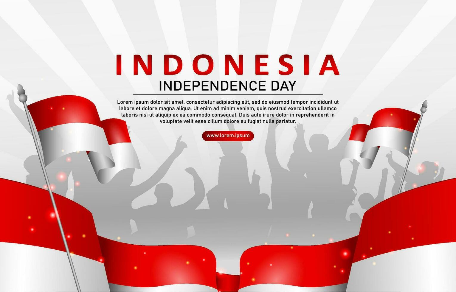 Indonesia independence day background vector