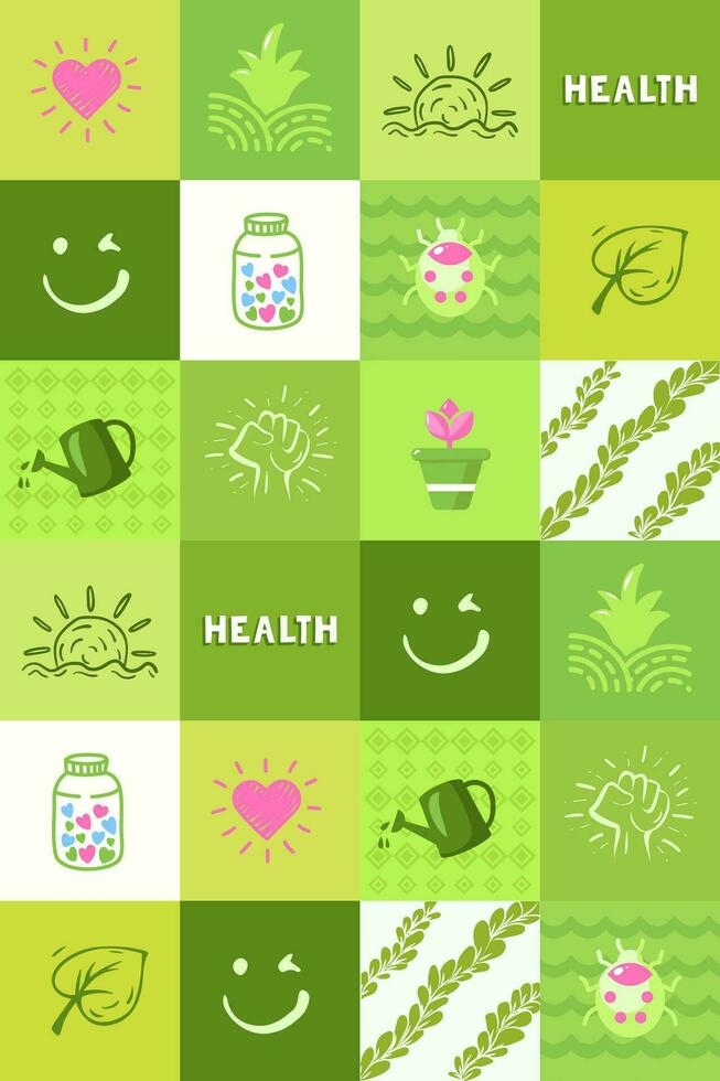 Free vector green health pattern