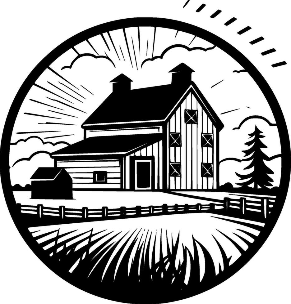 Farmhouse - High Quality Vector Logo - Vector illustration ideal for T-shirt graphic