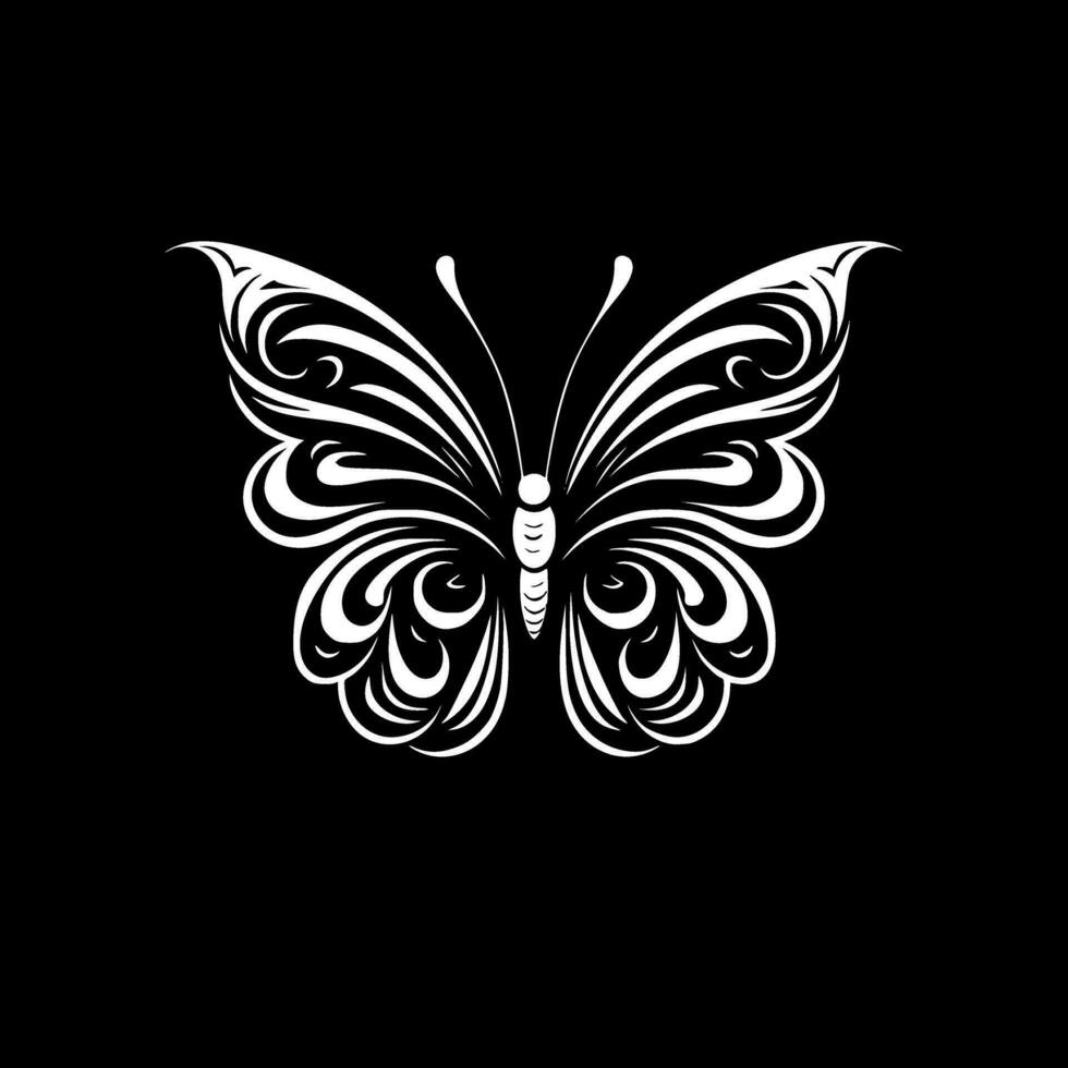 mariposa - minimalista y plano logo - vector ilustración