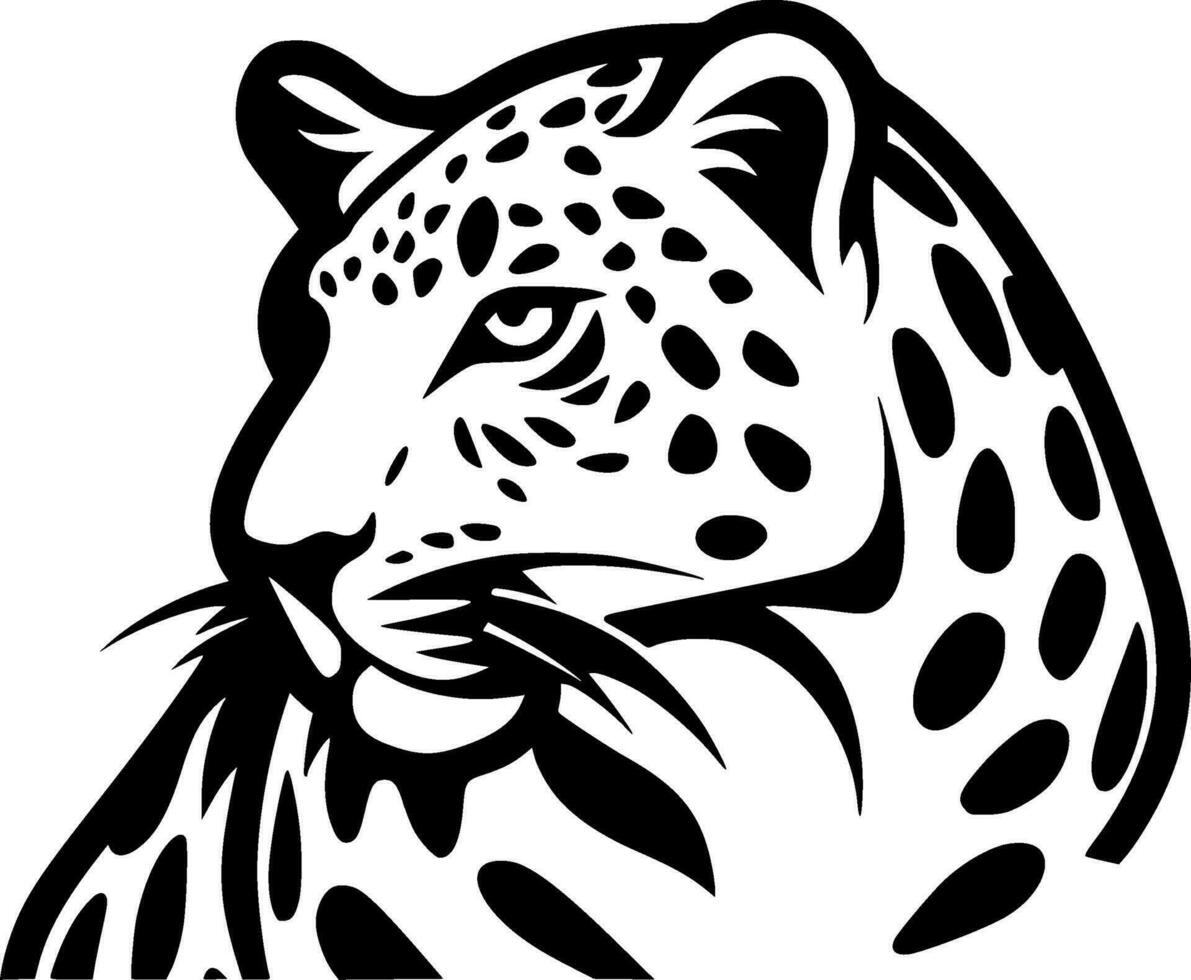 leopardo - minimalista y plano logo - vector ilustración