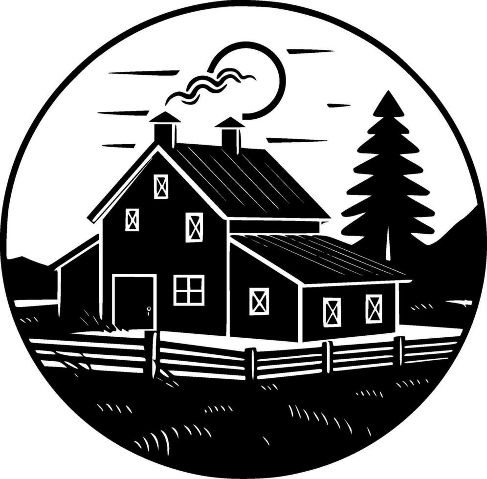 Farmhouse - High Quality Vector Logo - Vector illustration ideal for T-shirt graphic