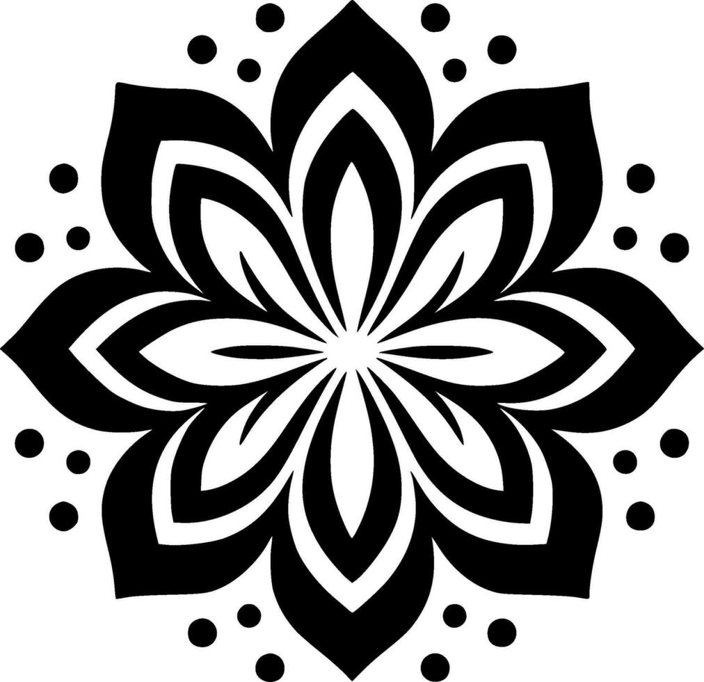 Mandala - Minimalist and Flat Logo - Vector illustration
