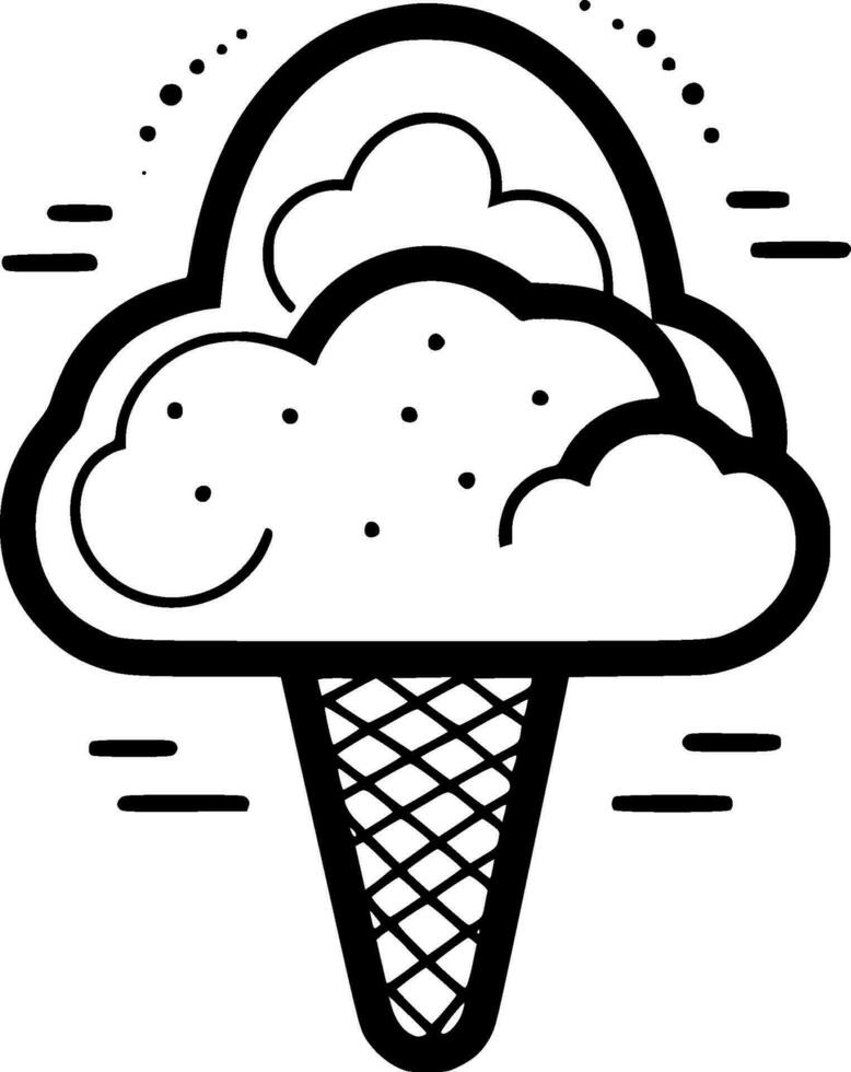 Ice Cream - Minimalist and Flat Logo - Vector illustration