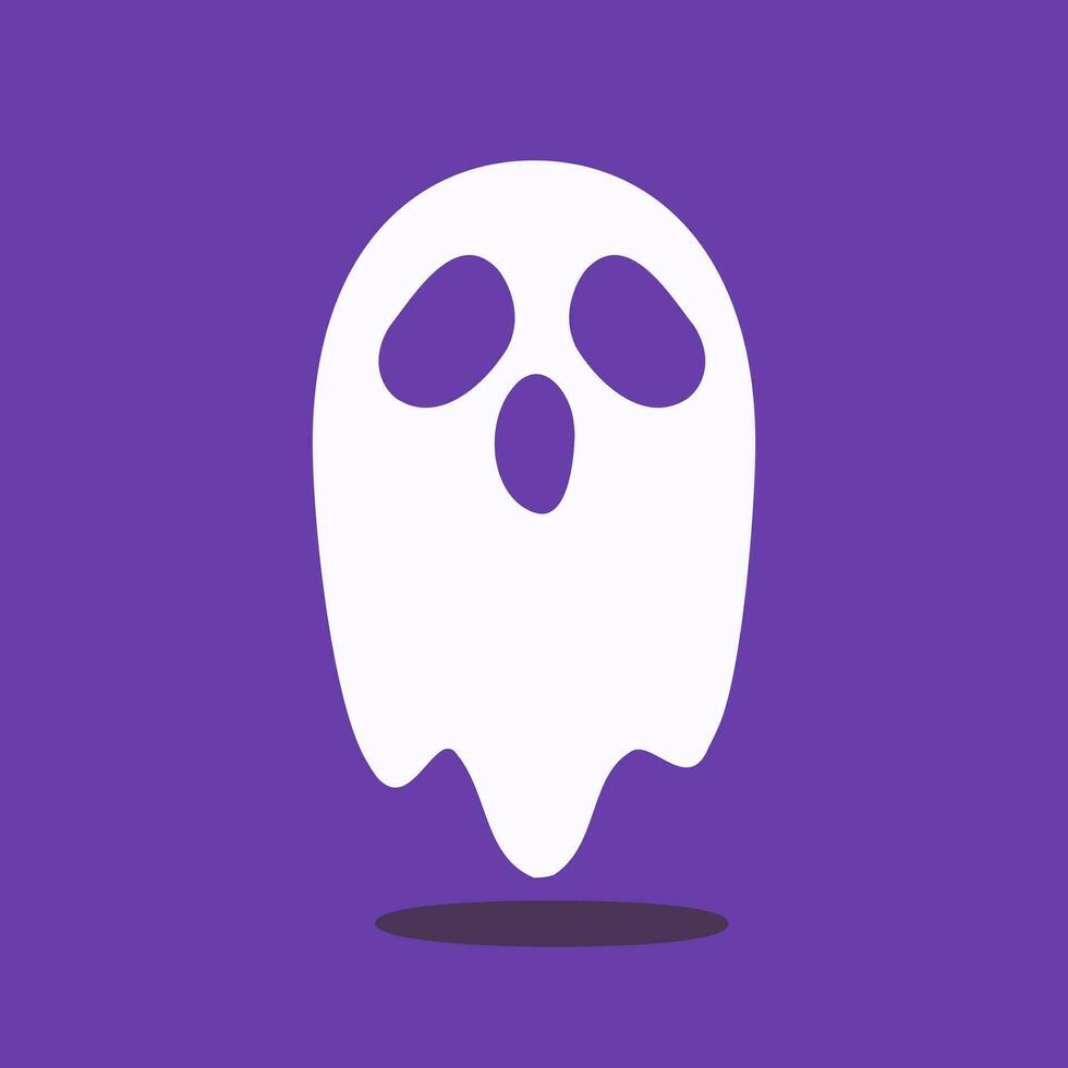 cute ghost cartoon ghost in white cloak halloween scary illustration vector