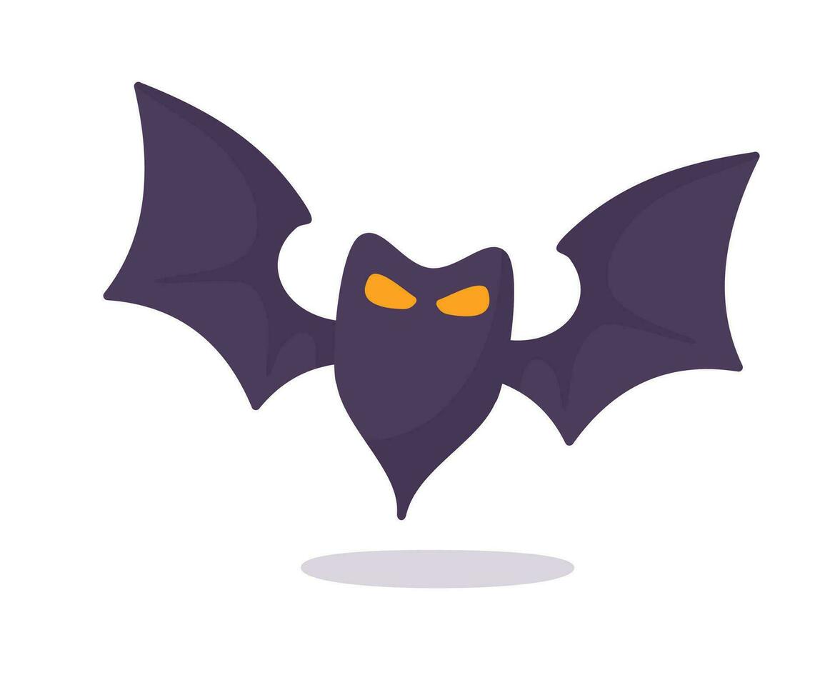 vampire bat cartoon scary ghost bat Blood on Halloween vector