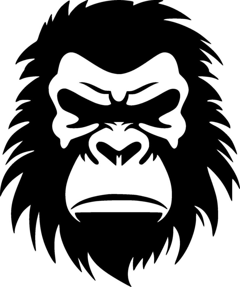 gorila - minimalista y plano logo - vector ilustración