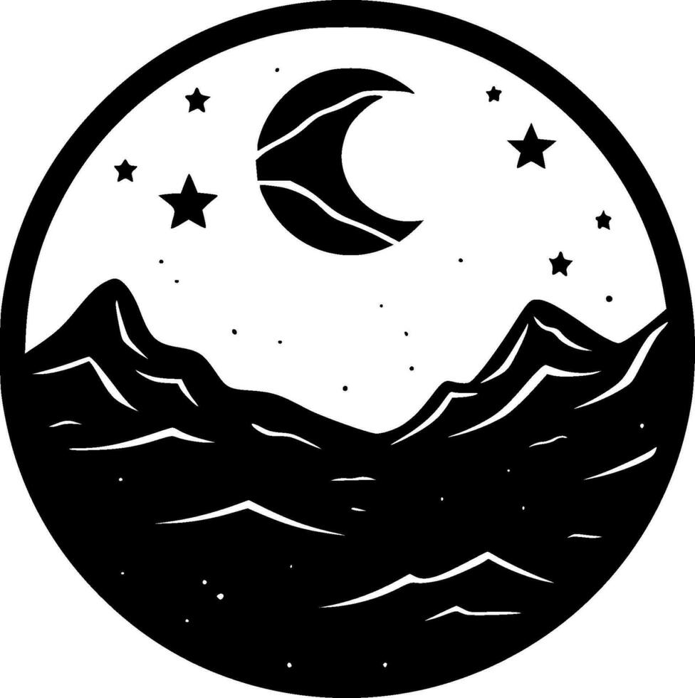 Galaxy, Black and White Vector illustration