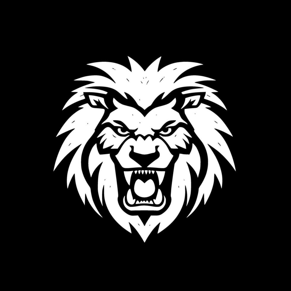 Lion - Minimalist and Flat Logo - Vector illustration