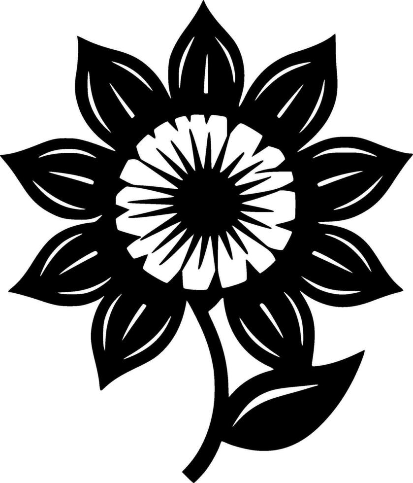 Flower - Minimalist and Flat Logo - Vector illustration