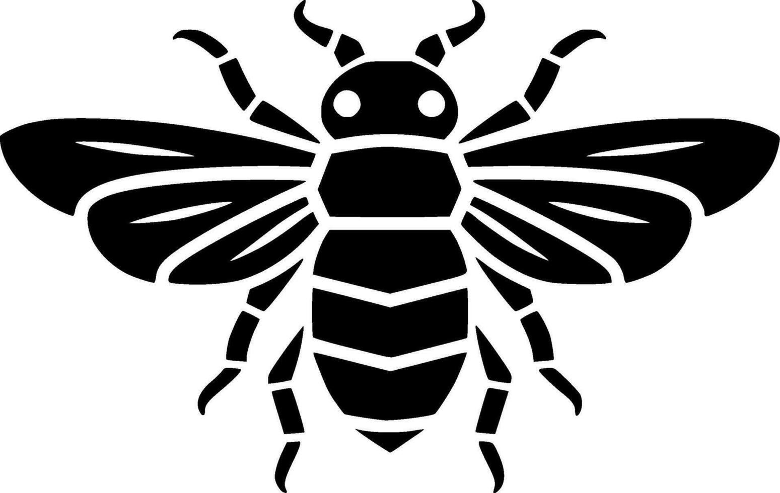 Bee, Minimalist and Simple Silhouette - Vector illustration