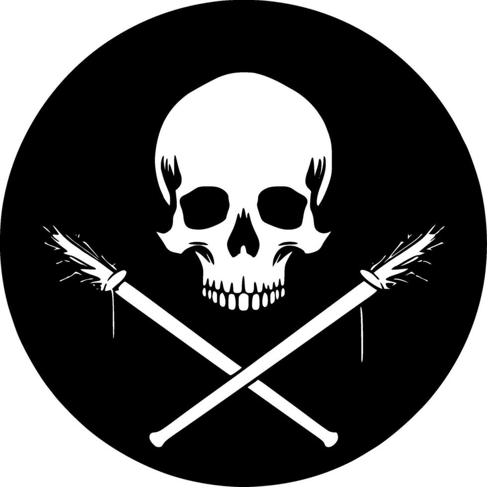 Death, Black and White Vector illustration