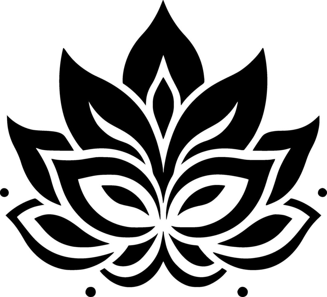 Mandala, Black and White Vector illustration