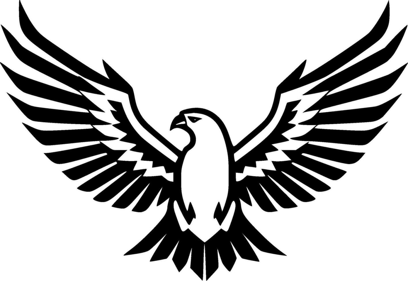 Eagle, Minimalist and Simple Silhouette - Vector illustration