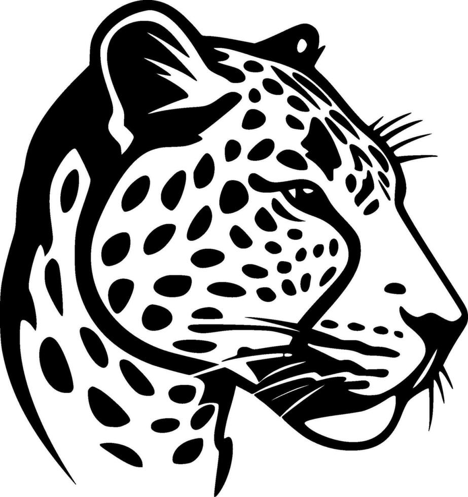 leopardo - minimalista y plano logo - vector ilustración