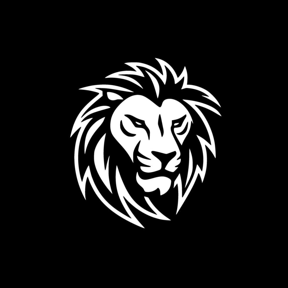 Lion, Minimalist and Simple Silhouette - Vector illustration