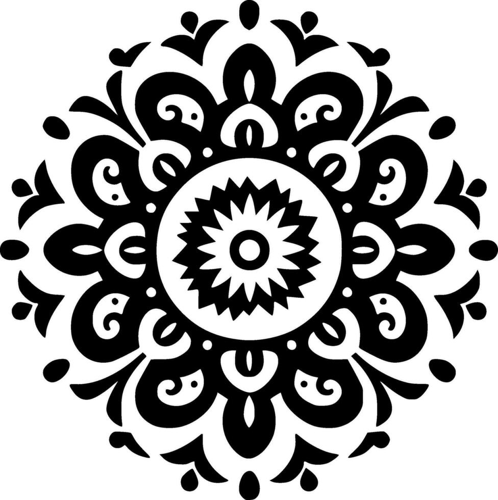 Mandala - Minimalist and Flat Logo - Vector illustration