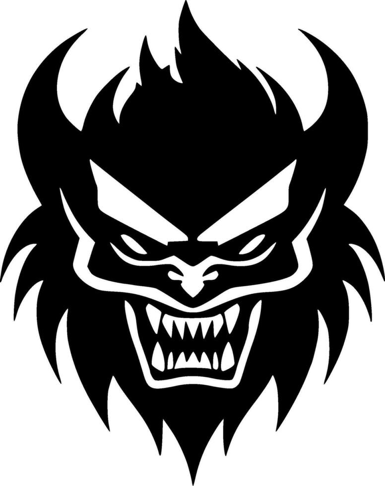 Beast, Black and White Vector illustration