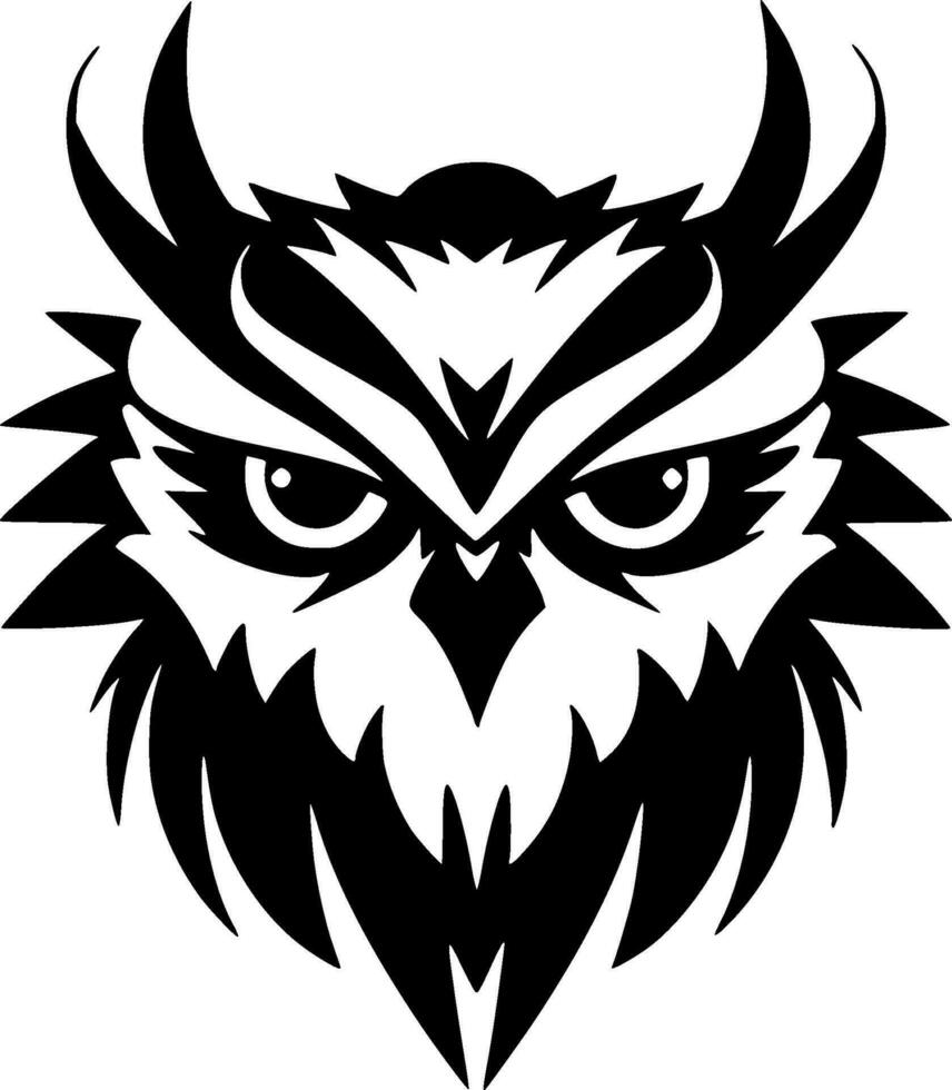 Owl, Minimalist and Simple Silhouette - Vector illustration