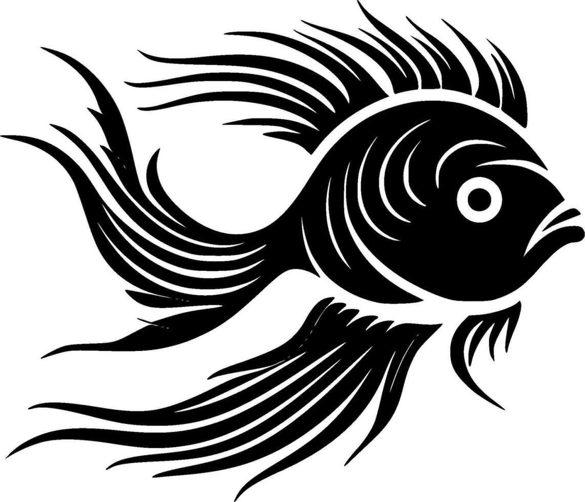 Fish, Minimalist and Simple Silhouette - Vector illustration