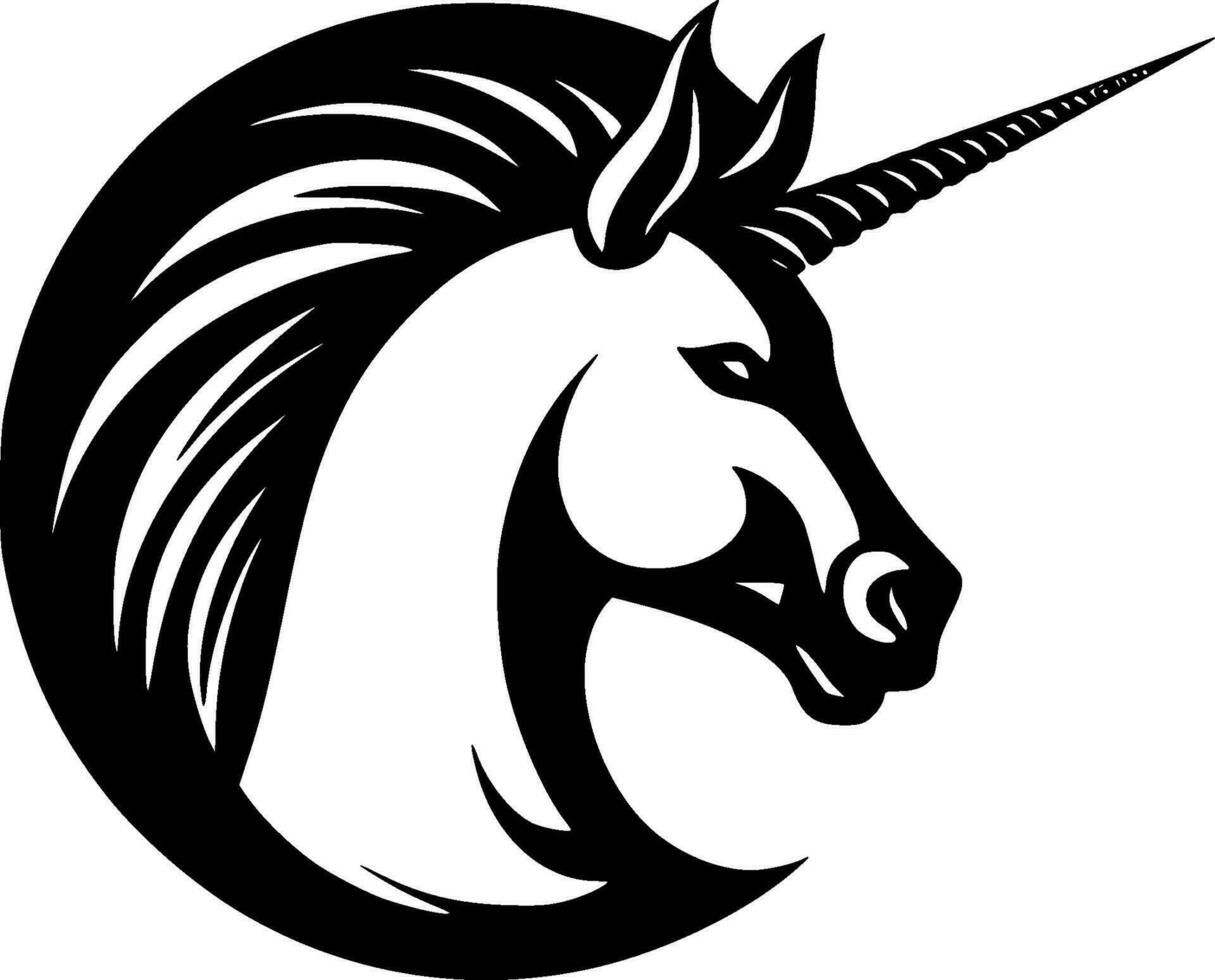 Unicorn - Minimalist and Flat Logo - Vector illustration