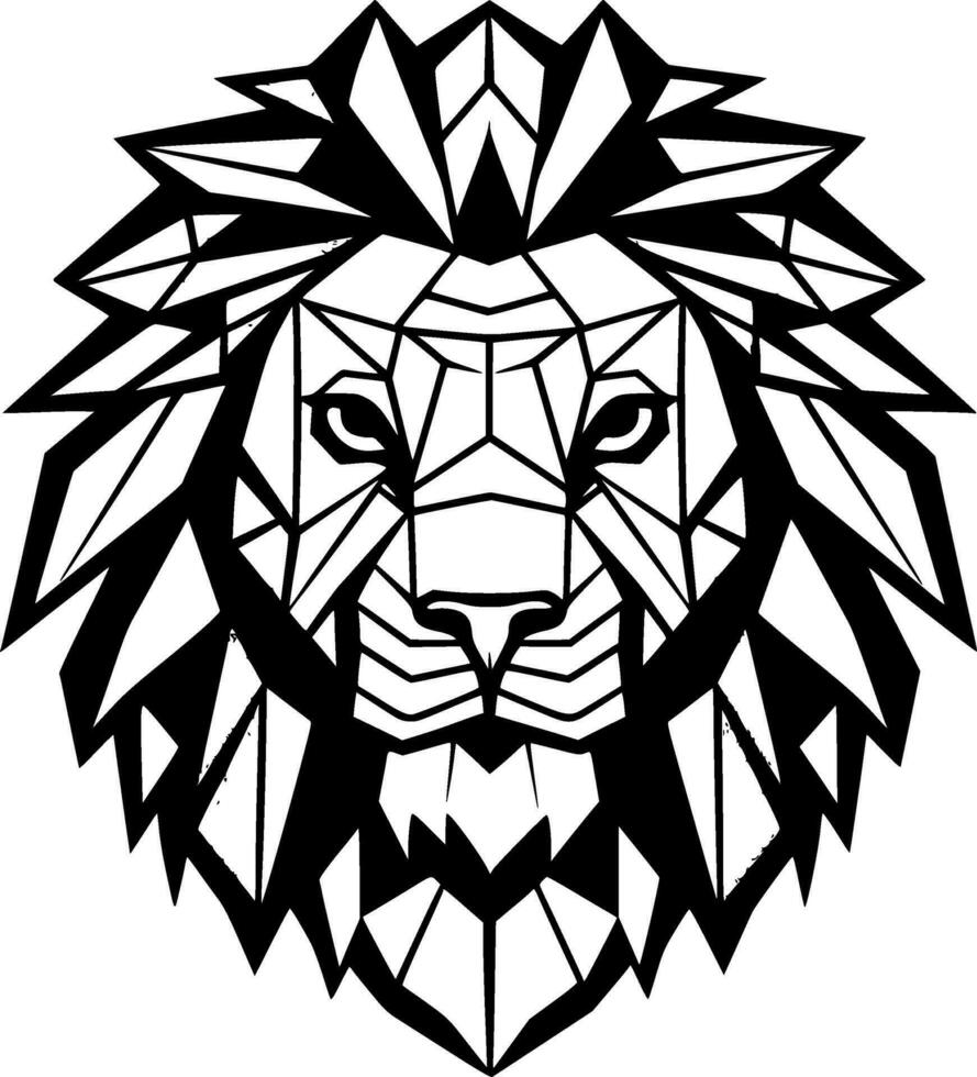 Lion, Minimalist and Simple Silhouette - Vector illustration