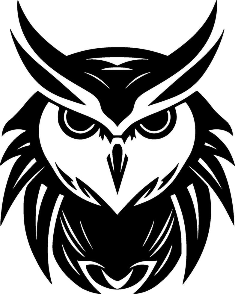 Owl, Minimalist and Simple Silhouette - Vector illustration