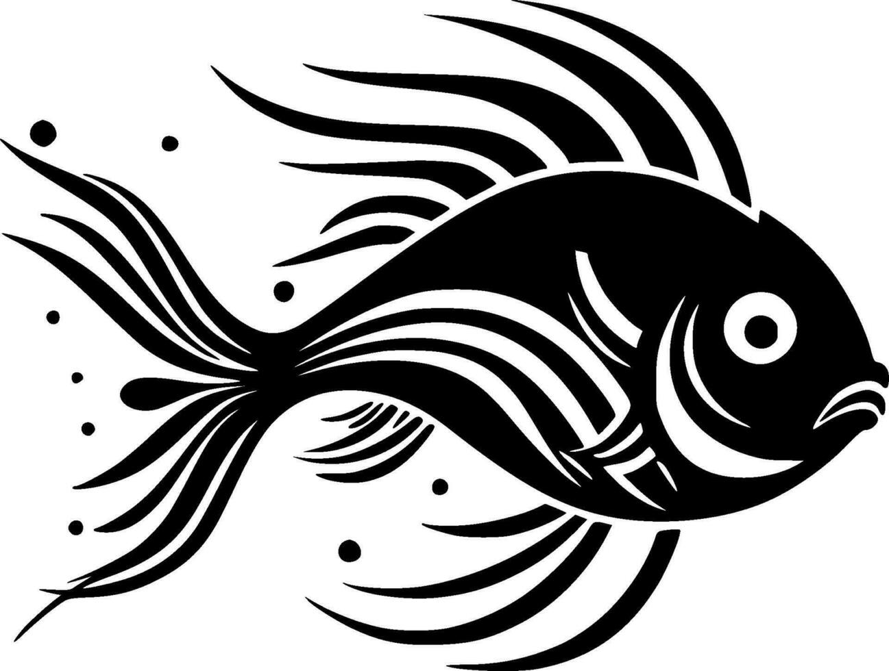 Fish, Minimalist and Simple Silhouette - Vector illustration