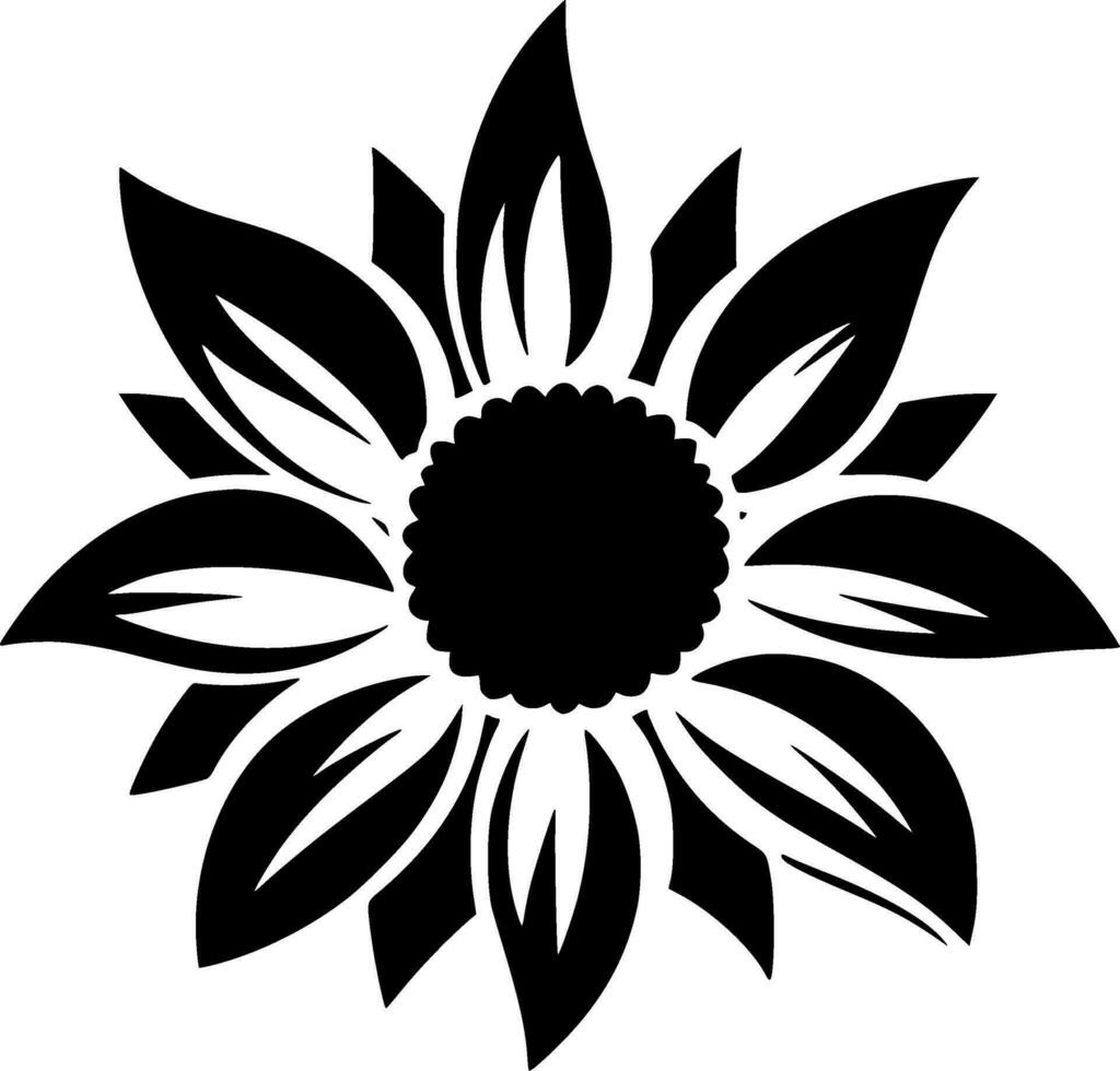 flor, minimalista y sencillo silueta - vector ilustración