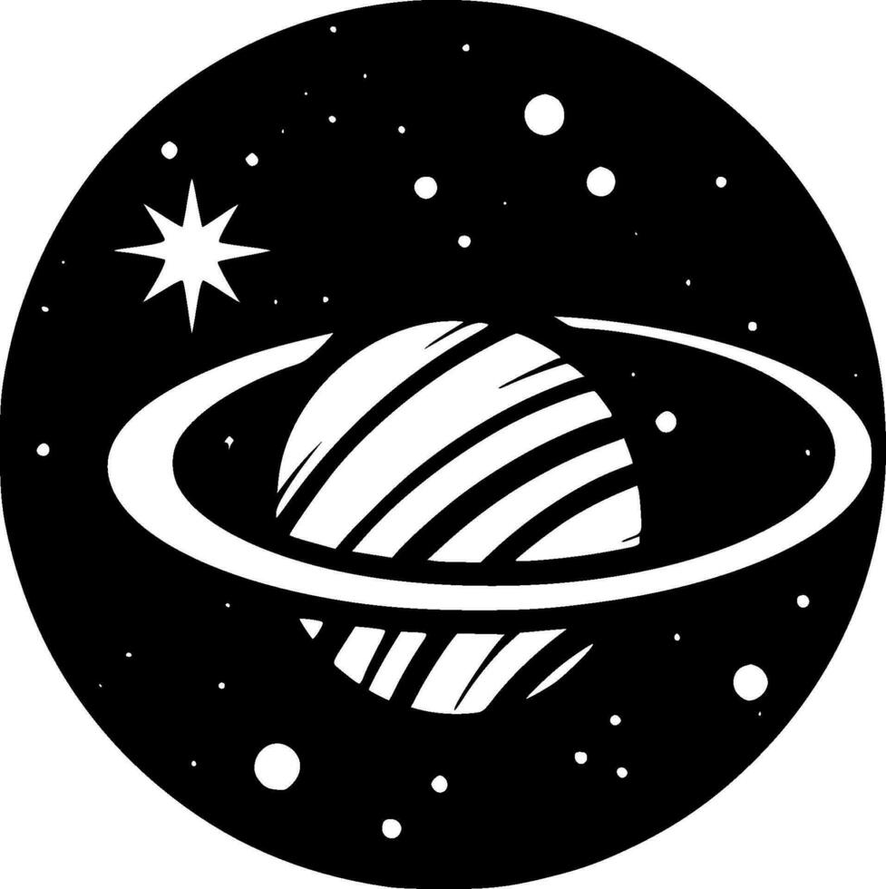 Galaxy, Black and White Vector illustration