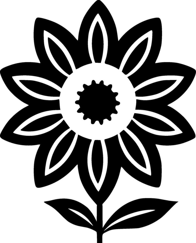 Flower, Minimalist and Simple Silhouette - Vector illustration