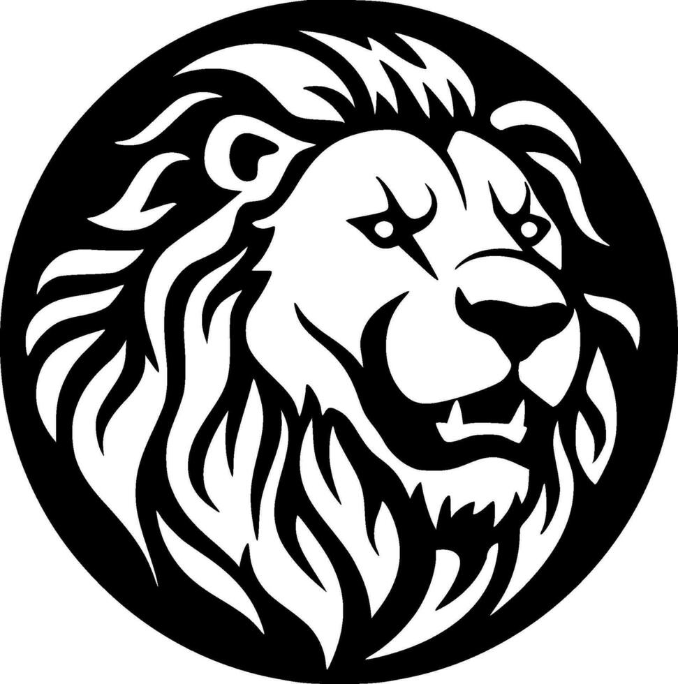 Lion - Minimalist and Flat Logo - Vector illustration