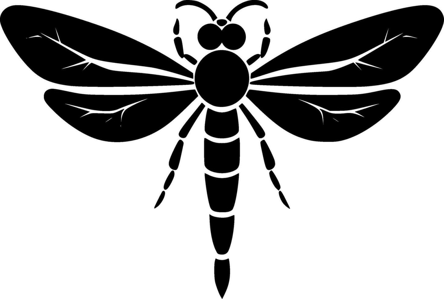 Dragonfly - Minimalist and Flat Logo - Vector illustration