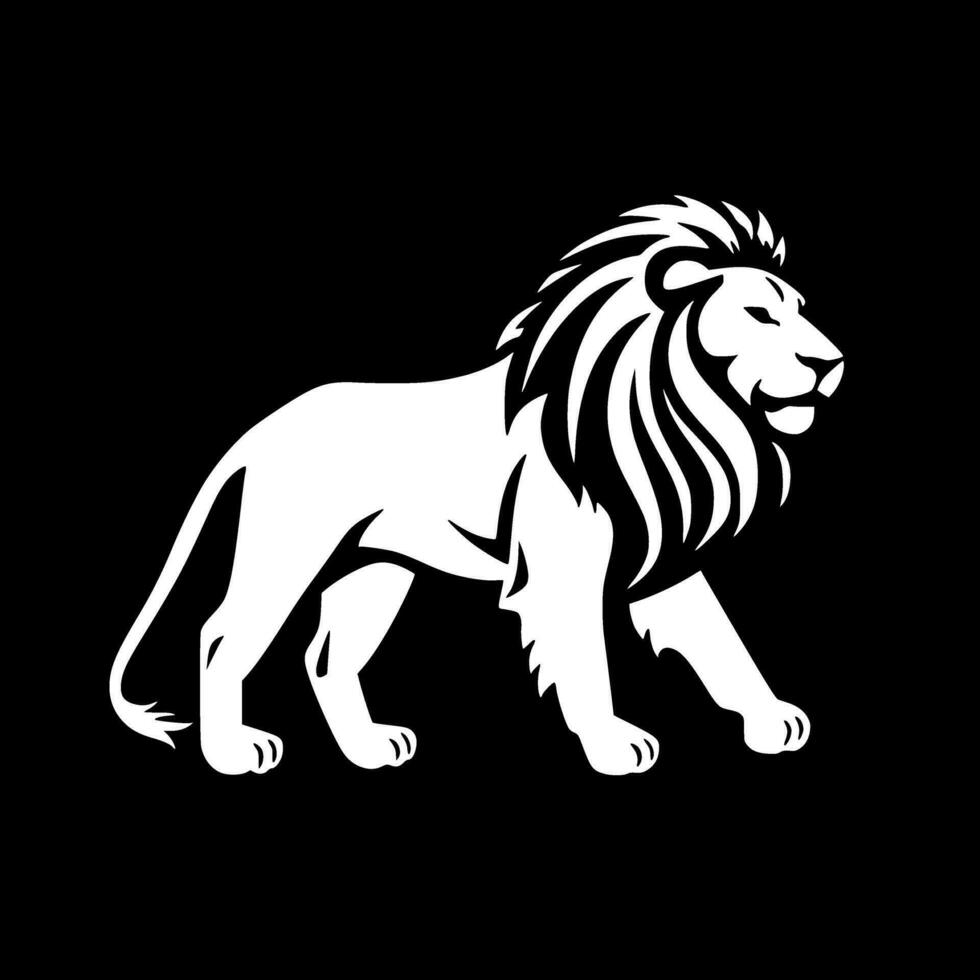 león - minimalista y plano logo - vector ilustración